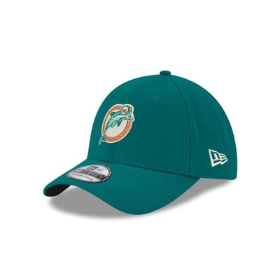 Blue Miami Dolphins Hat - New Era NFL Team Classic 39THIRTY Stretch Fit Caps USA9126058